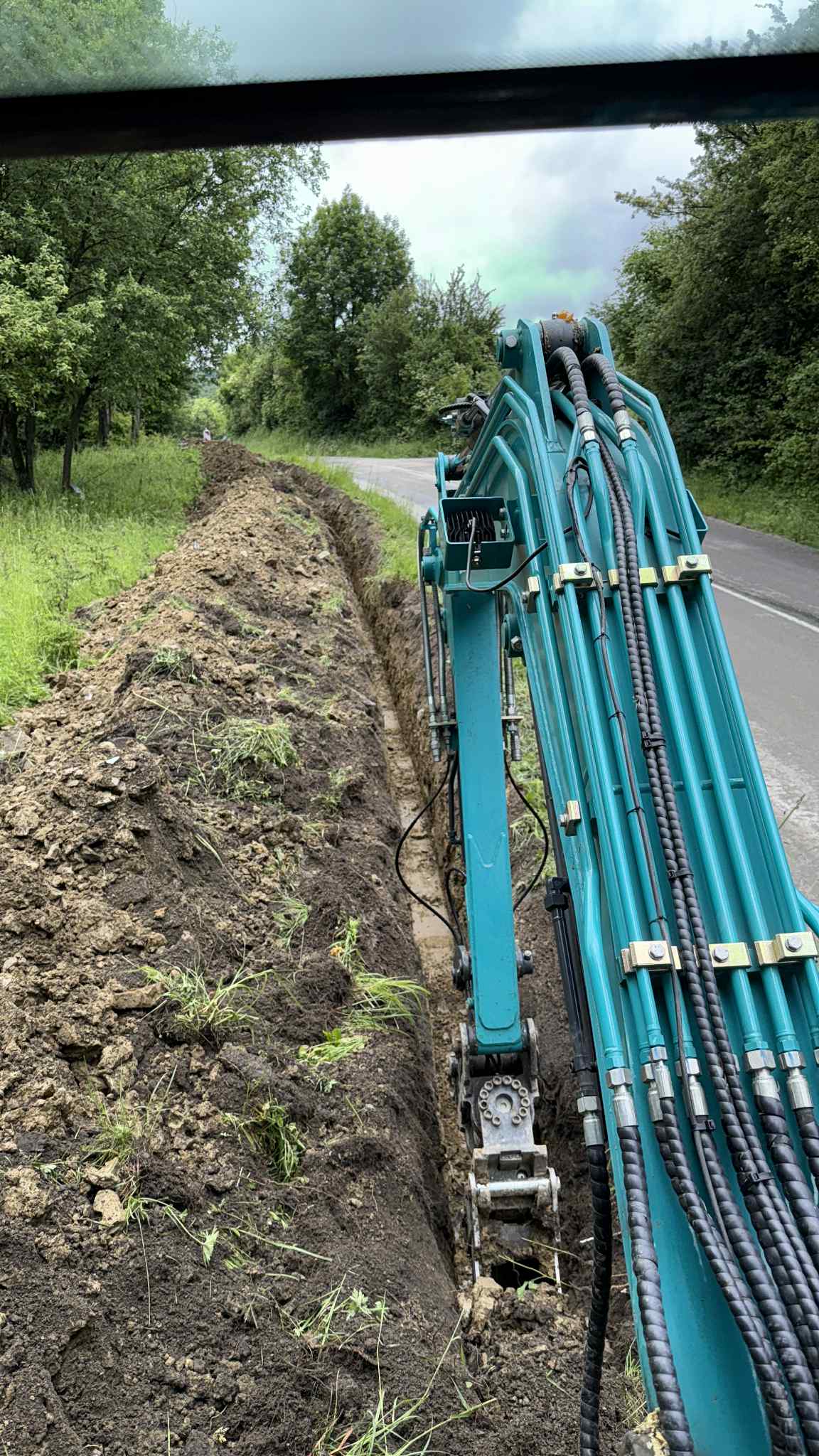 Zábery pri výkopových prácach