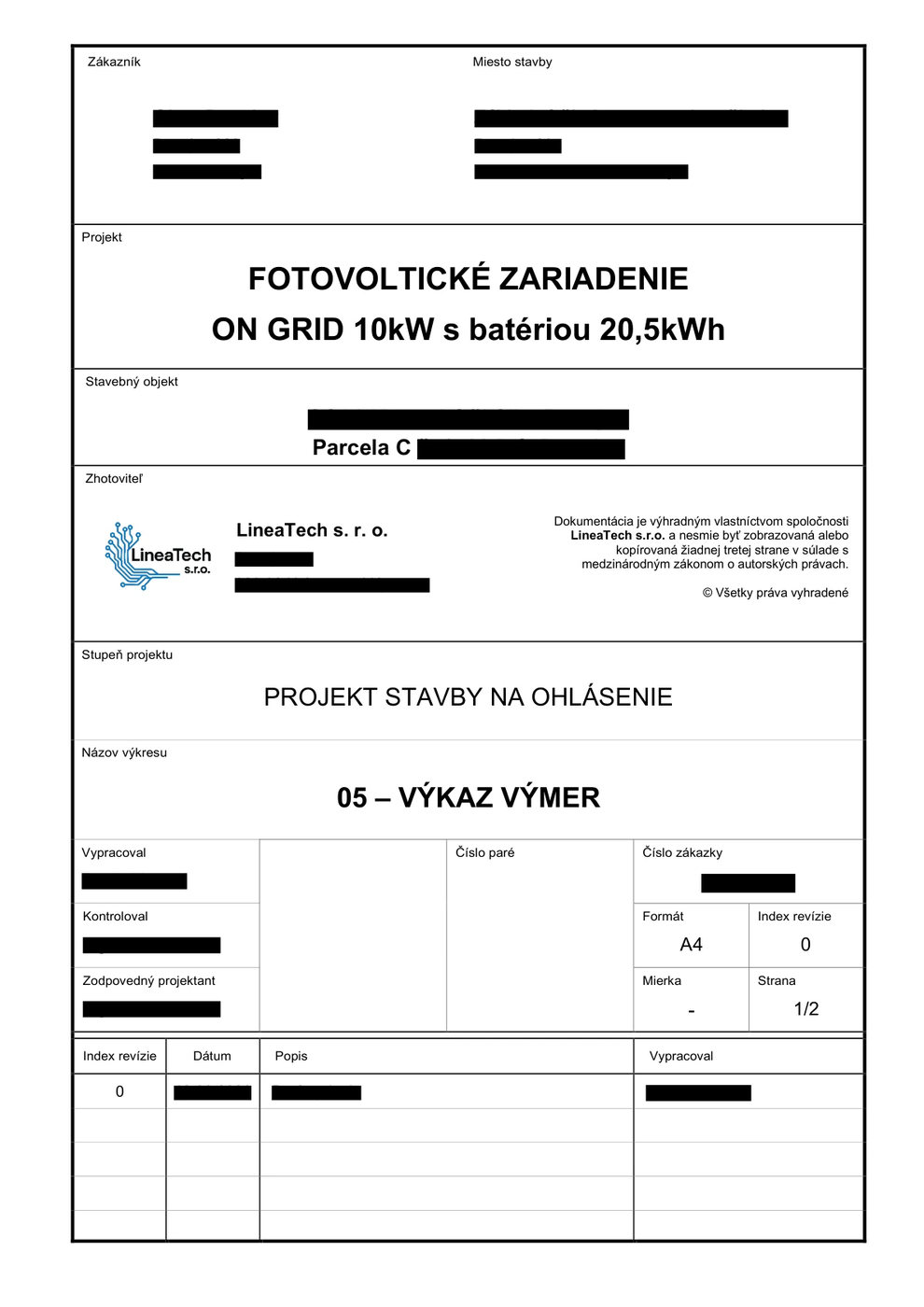 Výkaz výmer